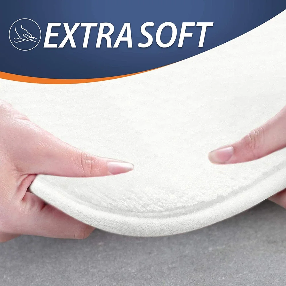 Walensee Extra Thick Memory Foam Bath Rug 24x48 Ivory Non-Slip Plush Mat
